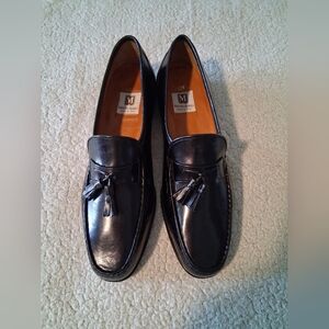 New Bruno Magli Black Leather Men's Loafers Troy Made In Italy
